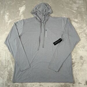 Anetik Low Pro Tech Hoodie Mens 3XL Gray Performance Vint UV Sun Shirt NWT
